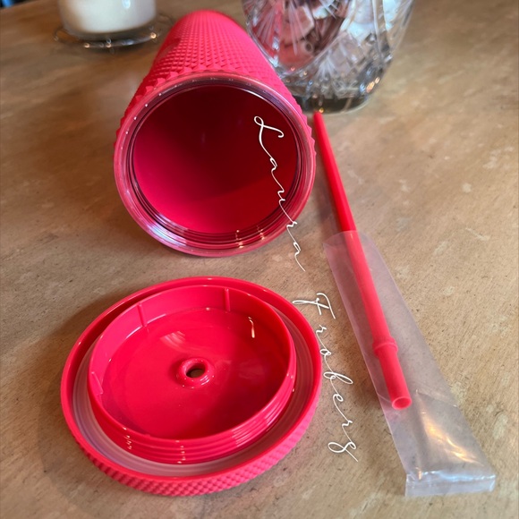 Starbucks Matte Ruby Pink Studded Tumbler - Picture 4 of 4